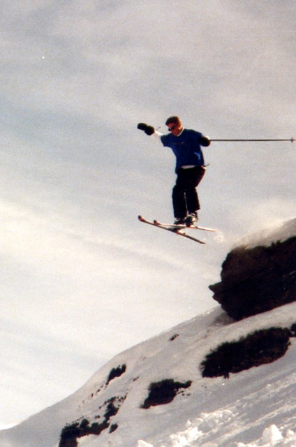 Telemarker: Micha Ewald <br> Foto:  Micha Ewald <br> Location: Axamer Lizum, Austria <br> Date: March 1999