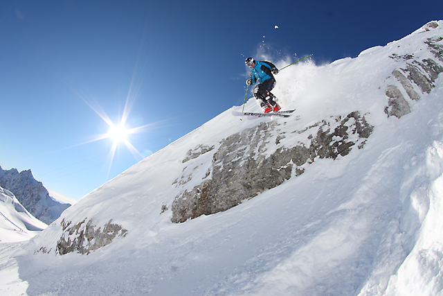 Telemarker: Peter Hutzler<br> Foto: Micha Ewald <br>Zugspitze, Bavaria - March 2008