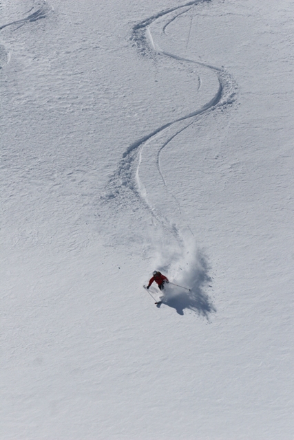 Telemarker: Staffan Sahlin <br> Foto: Micha Ewald <br>Telemarking near Davos, Switzerland - March 2007