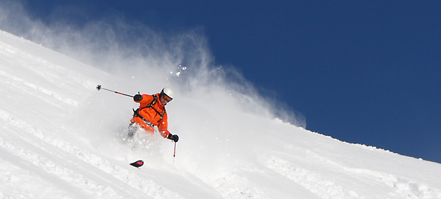 Telemarker: Staffan Sahlin<br> Foto: Peter Hutzler <br>Zugspitze, Bavaria - March 2008