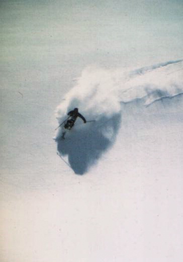 Telemarker: Uwe Penteker <br> Foto: Peter Hutzler <br> Location: Zugspitze <br> Date: April 2001