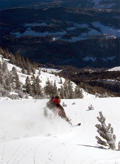 Telemarker: Micha Ewald <br> Foto: Peter Hutzler <br> Location: Wank <br> Date: Dec 2003